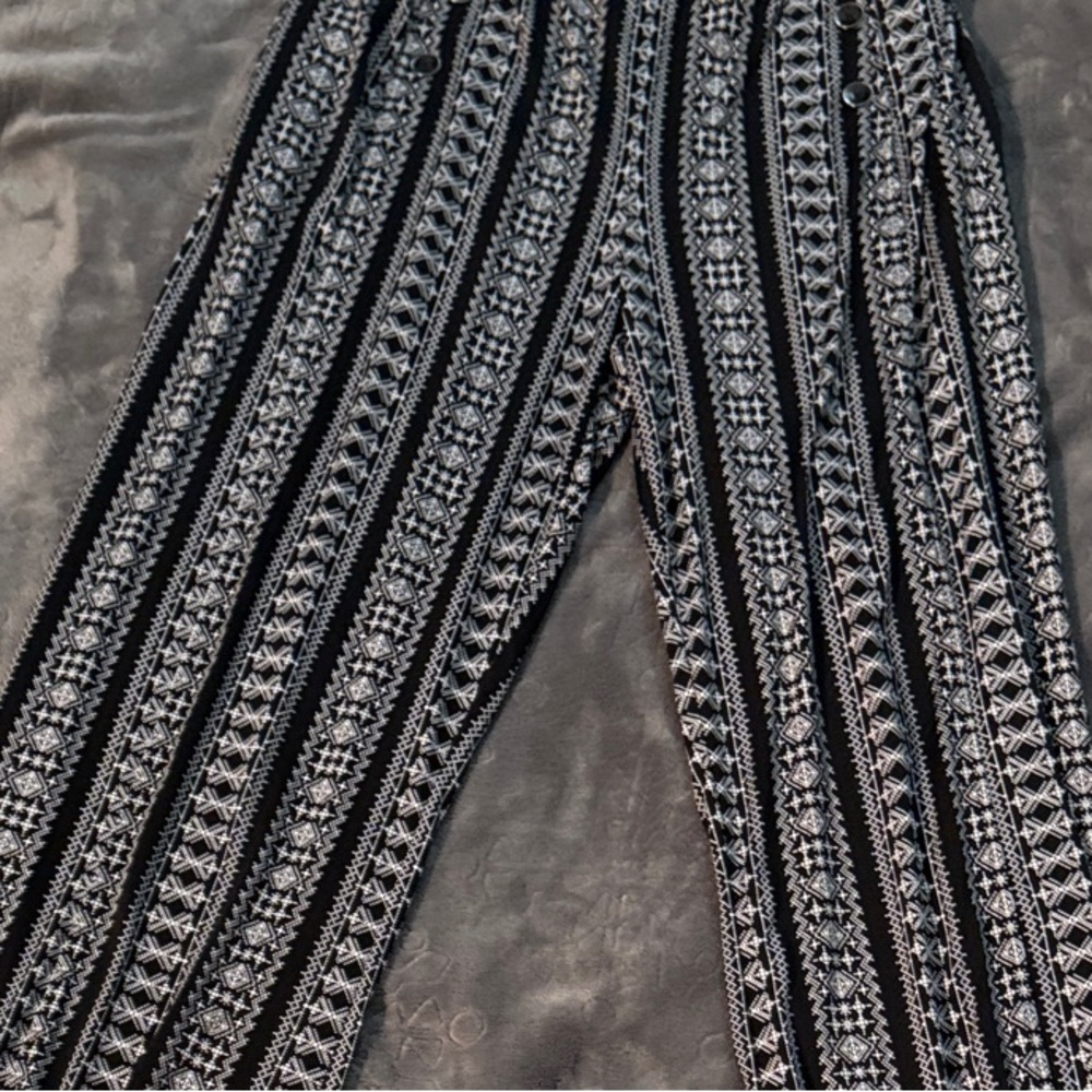 Robert Louis Black and White Wide Leg Pants